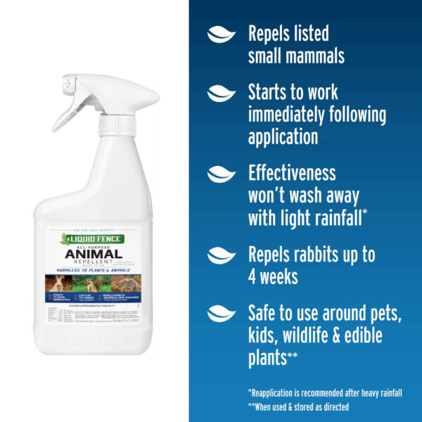 Liquid Fence All-Purpose Animal Repellent 32 oz - Image 2