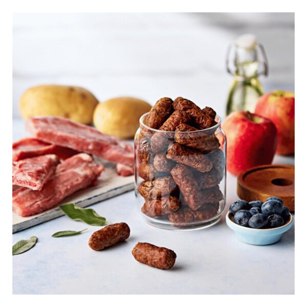 Naturo Pork and Apple Sausages Dog Treat 70g - Image 2