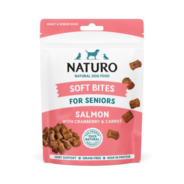 Naturo Senior Salmon Bites Dog Treat 70g