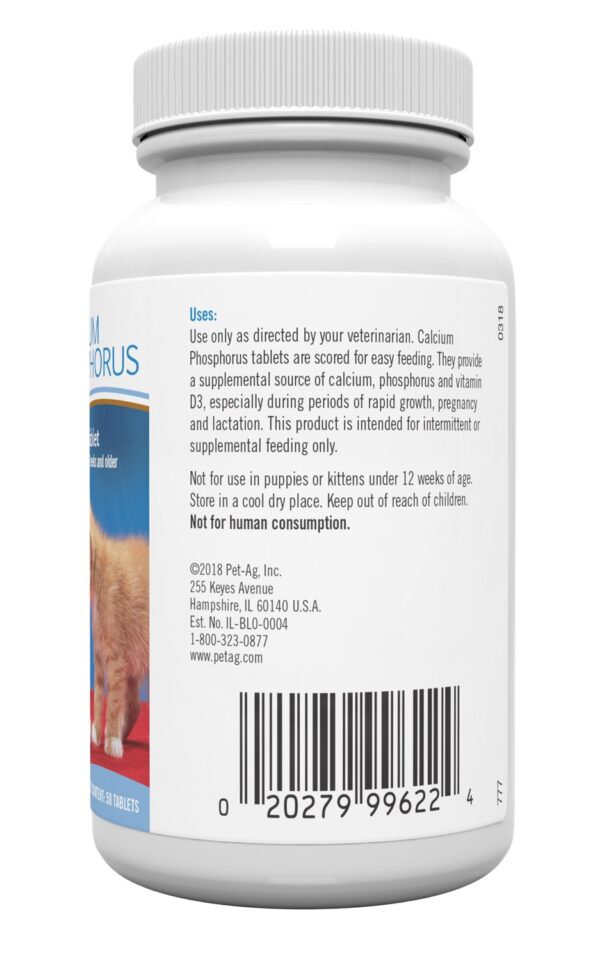 PetAg Calcium Phosphorus Tablets for Puppies and K - Image 3