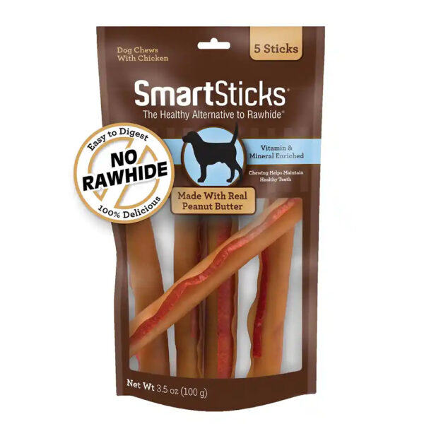 Smartbones Smartsticks Peanut Butter 5 Count